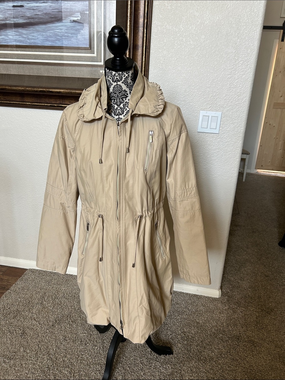 Laundry Light Beige Women's Anorak Jacket - Drawstring Waist